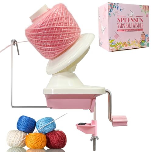 SPEENSUN Yarn Winder for Crocheting, Yarn Spinner, 3.5 OZ Easy-to-Install and Efficiently Yarns Cake Winder with Lower Noise for Yarns Below Size 5, Best for Crochet and Knitting Lover - Image 1