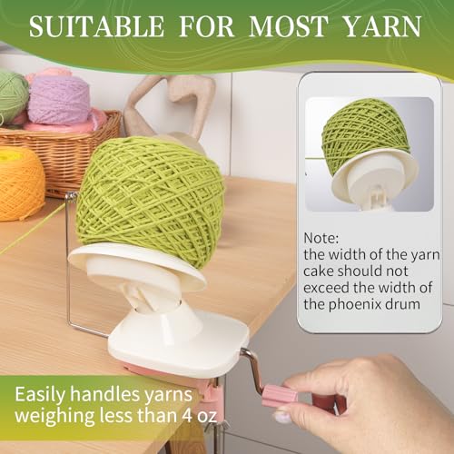 SPEENSUN Yarn Winder for Crocheting, Yarn Spinner, 3.5 OZ Easy-to-Install and Efficiently Yarns Cake Winder with Lower Noise for Yarns Below Size 5, Best for Crochet and Knitting Lover - Image 5