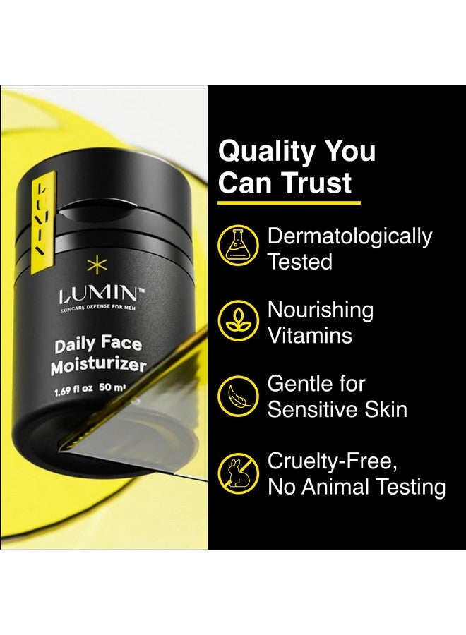 LUMIN Daily Face Moisturizer For Men With Niacinamide, Mens Face Lotion, Mens Skin Care, Ideal For Normal & Combination Skin, 50Ml, 2Pack - Image 5