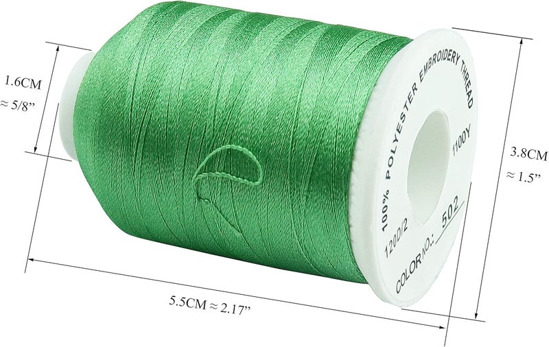 simthread Machine Embroidery Thread with Storage Box 1000M (1100Y) Polyester 15 Spools Set for Embroidery Sewing Machine (Blue) - Image 3