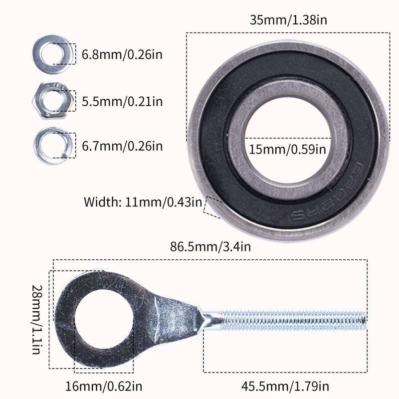 MRELC Mini Bike Front Rear Wheel Bearing Set fit for Coleman CT200U BT200X CT200U-EX Baja Warrior Heat Massimo MB165 MB200 196cc 200cc 6.5hp Powersports 6202RS Mini Bike Parts - Image 2