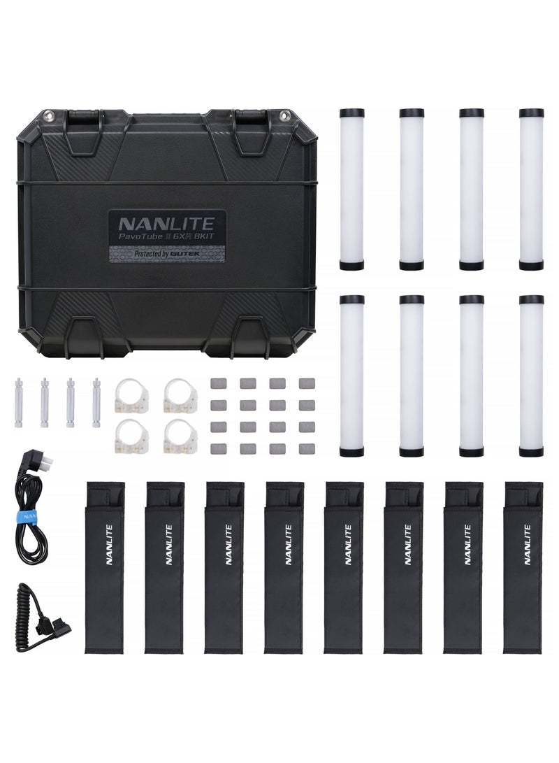 نانليت Nanlite PavoTube II 6XR RGB LED Pixel Tube Light 8Kit - Image 1