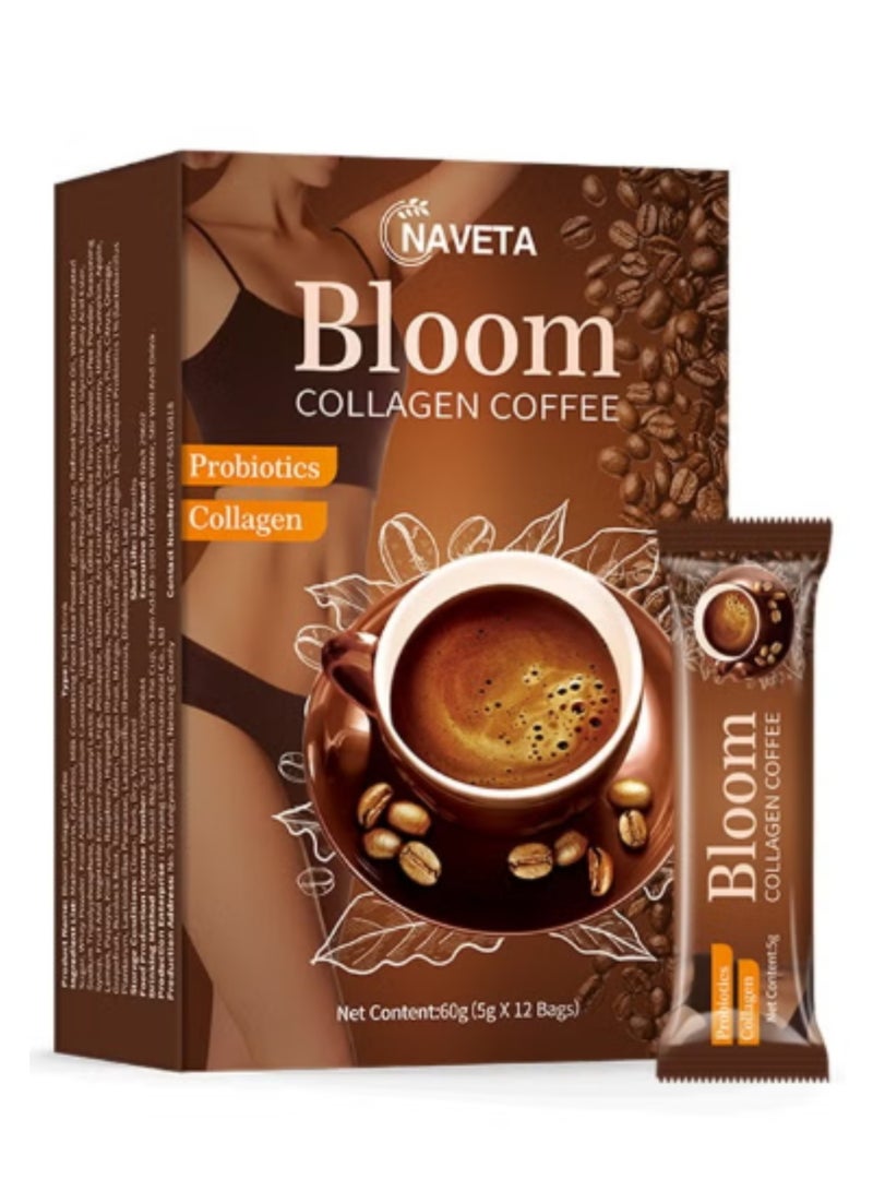 NAVETA Original Imported Coffee Bloom College Coffee 12 Sachets Diet Coffee  - Image 1