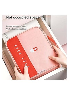 erorex Empty First Aid Bags Travel Medical Supplies Cosmetic Organizer Insulated Medicine Bag Convenient Safety Kit Suit for Family Outdoors Hiking Camping Car Office Workplace, Pink(Mom Son Bag)  - Image 3