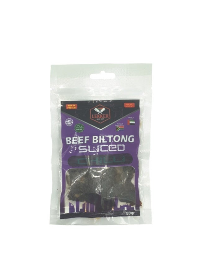 Beef Biltong Sliced, Chilli - 80g, UAE