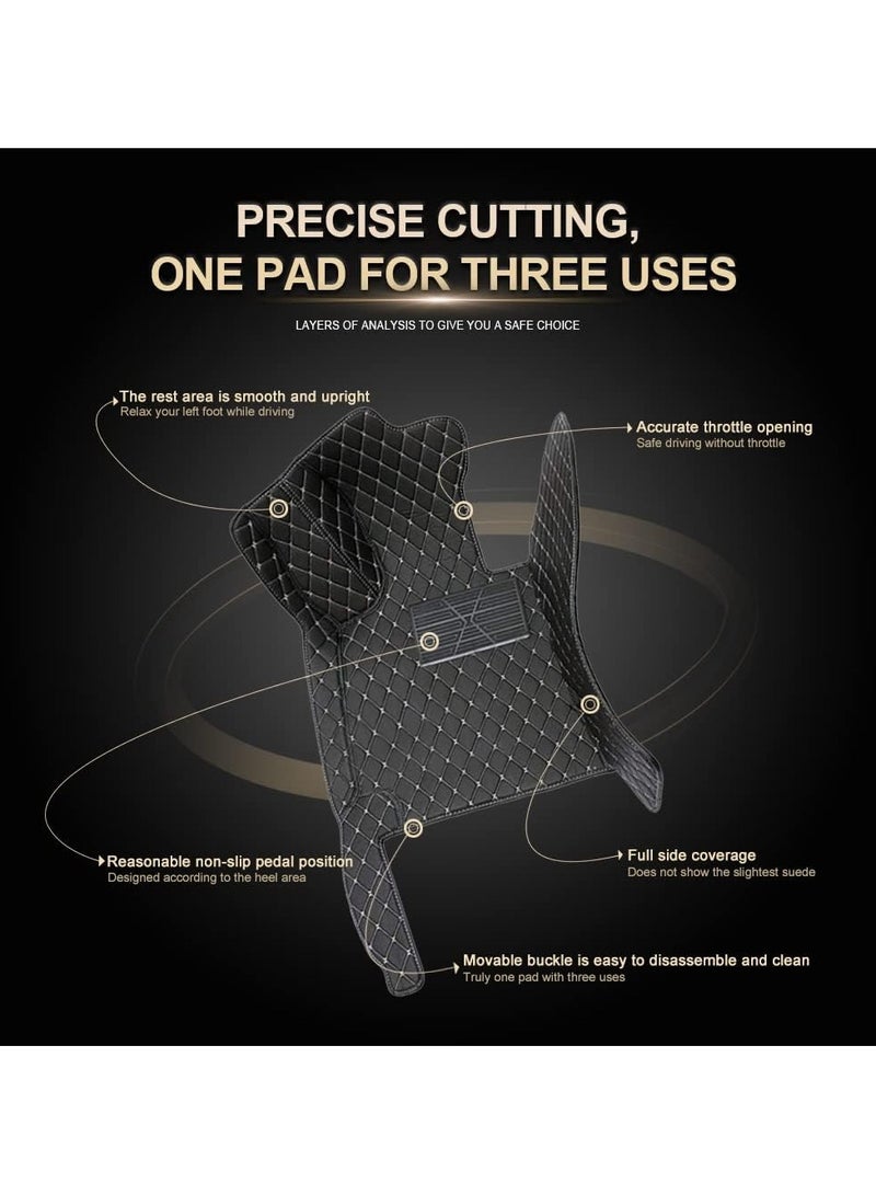 WINCA Car Floor Mats Compatible With Honda City 2008- 2014 PVC Leather Non-slip Weather Color Available (Black) - Image 3