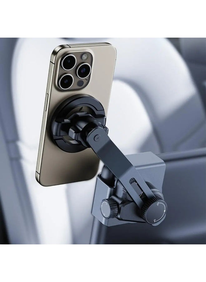 Aluminum Alloy Magnetic Car Phone Holder for New Energy Vehicles, Multi-Angle Adjustment, Strong Magnet, Universal Car Mount  - Image 3