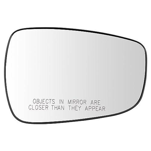 TRQ Right Passenger Side Mirror Glass Heated Convex Snap On Compatible with 2012-2017 Hyundai Accent HY1325105 HY1325106 - Image 1