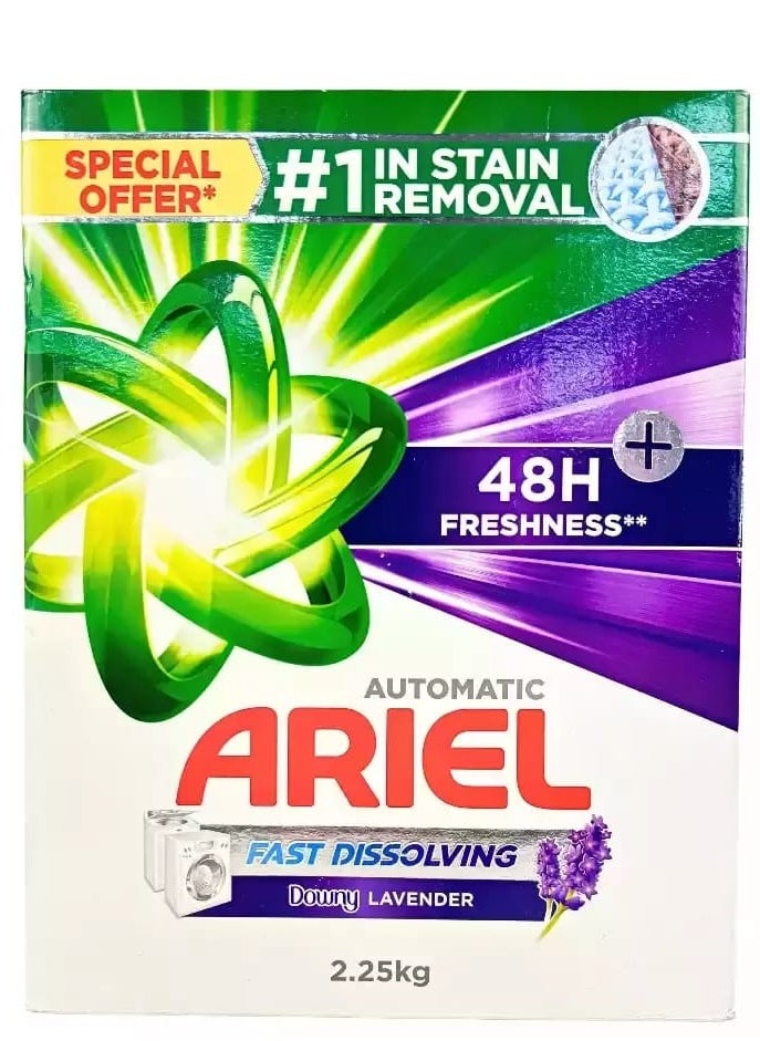 Ariel - Ariel Automatic Downy Lavender Laundry Detergent Powder 2.25Kg - Image 1