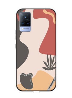 Protective Case Cover For Vivo V21 5G Printable Template With Abstract Geometric Shapes, Nature Aesthetic Texture, Design Multicolour