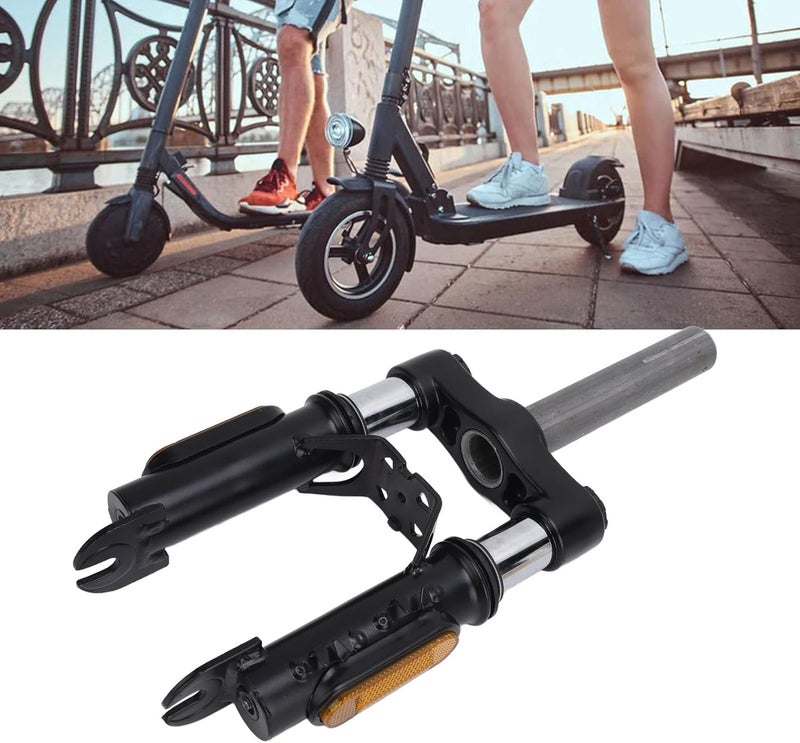 Cryfokt 15 Inch Front Suspension Fork, 2 Fork Suspension Electric Scooters Shock Absorption Set with Reflector Mirror, Universal Electric Scooter Spring Fork for Most Electric Scooter - Image 3