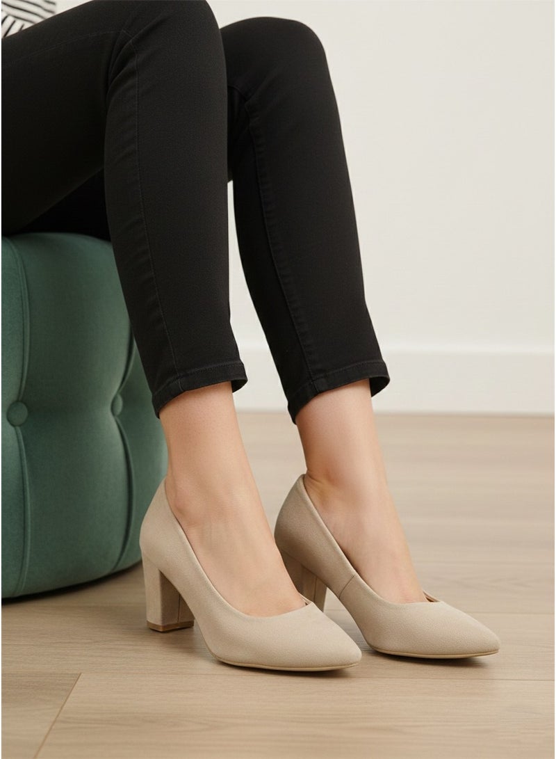 Vbranda Elegant high-heel shoes suede with a classic design R-800 - Image 1