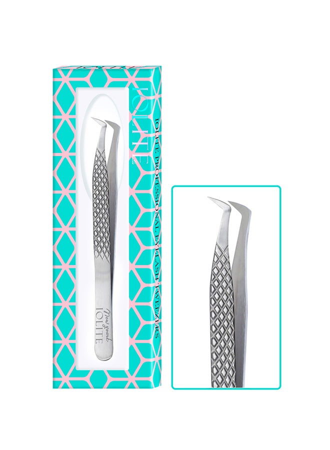 IOLITE ملقط رموش احترافي من الفولاذ المقاوم للصدأ، ملقط دقيق منحني لرموش التمديد، رموش الحجم، الإلكترونيات، العمل في المختبر، صناعة المجوهرات، الحرف اليدوية، اللحام، رموش مزيفة 2D-3D، فن الأظافر - Image 2