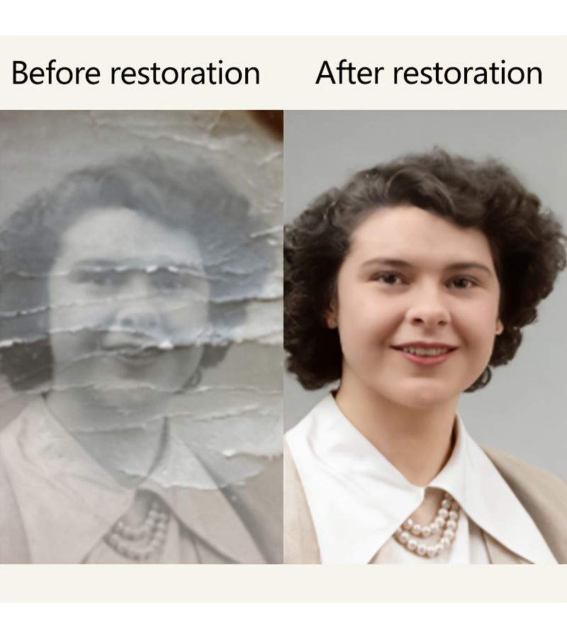 Old Photo Restoration Kit For Repairing Blurred Cracked Faded Peeling Discolored Damaged Photos 5 Inch Black And White - Image 2