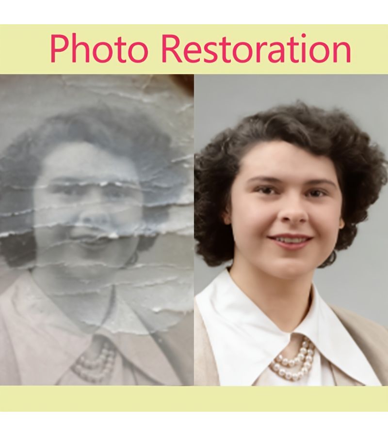 Old Photo Restoration Kit For Repairing Blurred Cracked Faded Peeling Discolored Damaged Photos 5 Inch Black And White - Image 1