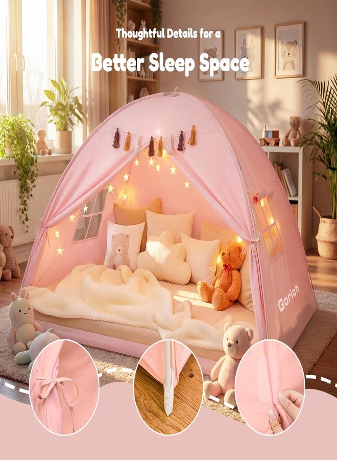 Gorich Twin Bed Tent for Kids, Indoor Privacy Toddler Sleeping Canopy with Mesh Window, Fits Bunk or Floor Bed, Include Star Lights & Tassels, Cozy Playhouse for Boys Girls Birthday - Image 5