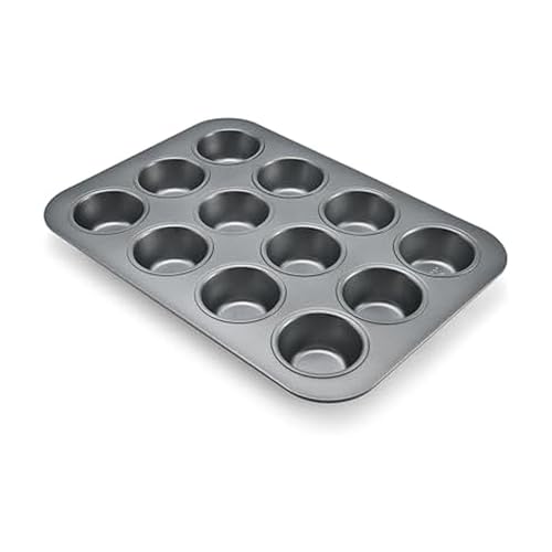 Chicago Metallic Commercial II Non-Stick 12-Cup Muffin Pan. Make muffins, cupcakes, mini quiches, egg cups, and more, 15.8 L x 11.3 W x 1.5 H; - Image 1