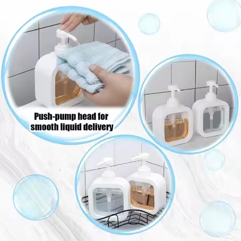 Redvant Modern Detachable Soap Dispenser || Multipurpose Reusable Liquid Bottle || Soap Dispenser for Liquid, Shampoo, Conditioner, Shower Gel, Hand Wash (Multi Colour) - Image 3