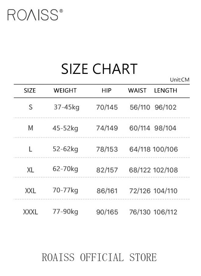 roaiss - Women Striped Sweatpants High Elastic Fabric Yoga Fitness Pants Slightly Booted Trousers Wear resistant and Anti wrinkle Moisture Wicking Tighten the Waist Modify Body Proportions - Image 1
