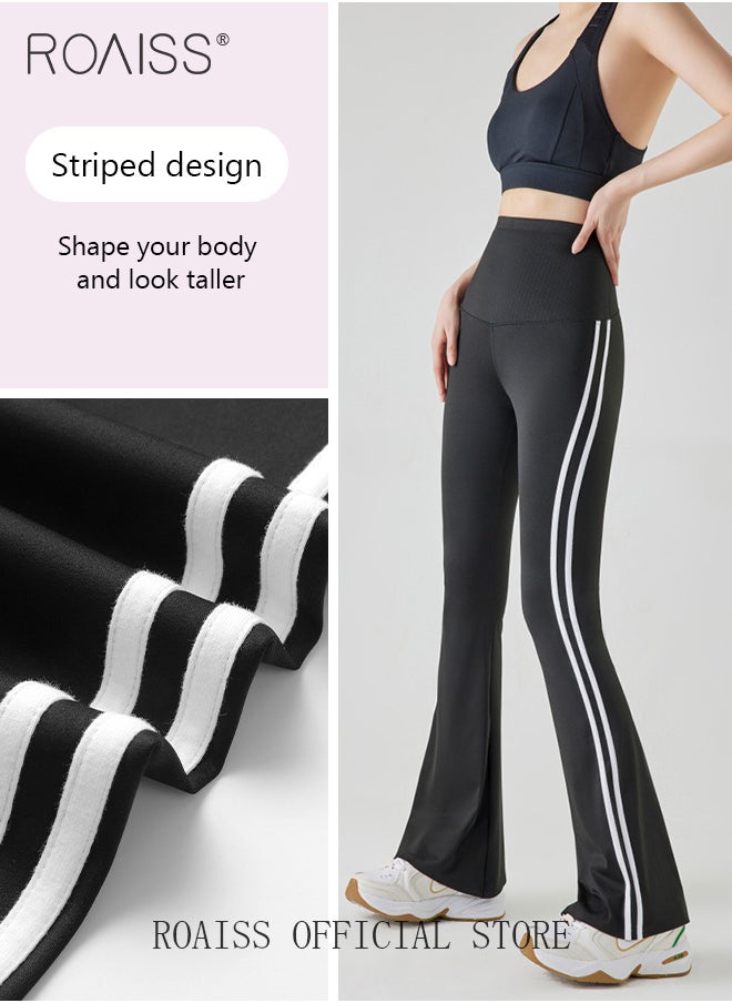 Women Striped Sweatpants High Elastic Fabric Yoga Fitness Pants Slightly Booted Trousers Wear resistant and Anti wrinkle Moisture Wicking Tighten the Waist Modify Body Proportions - pzsku/Z77EABEAD9D2A7064671CZ/45/_/1704955254/415f9f3c-64c7-4a43-a4dc-359d753404e3