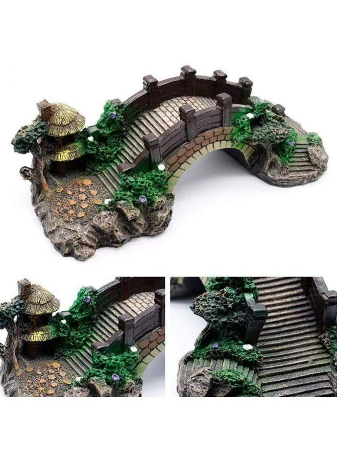 B&K Aquarium Ornament Resin Arch Bridge Tree Pavilion Artificial Bridge Model for Garden Decor Fish Tank Landscape Accessories - Image 4