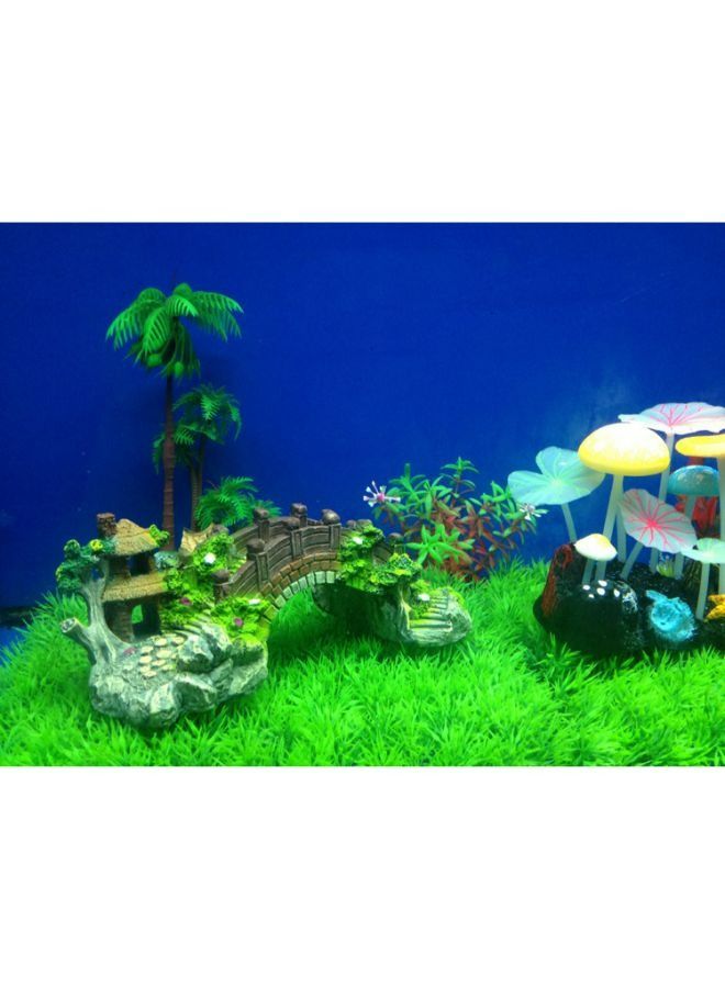 B&K Aquarium Ornament Resin Arch Bridge Tree Pavilion Artificial Bridge Model for Garden Decor Fish Tank Landscape Accessories - Image 3