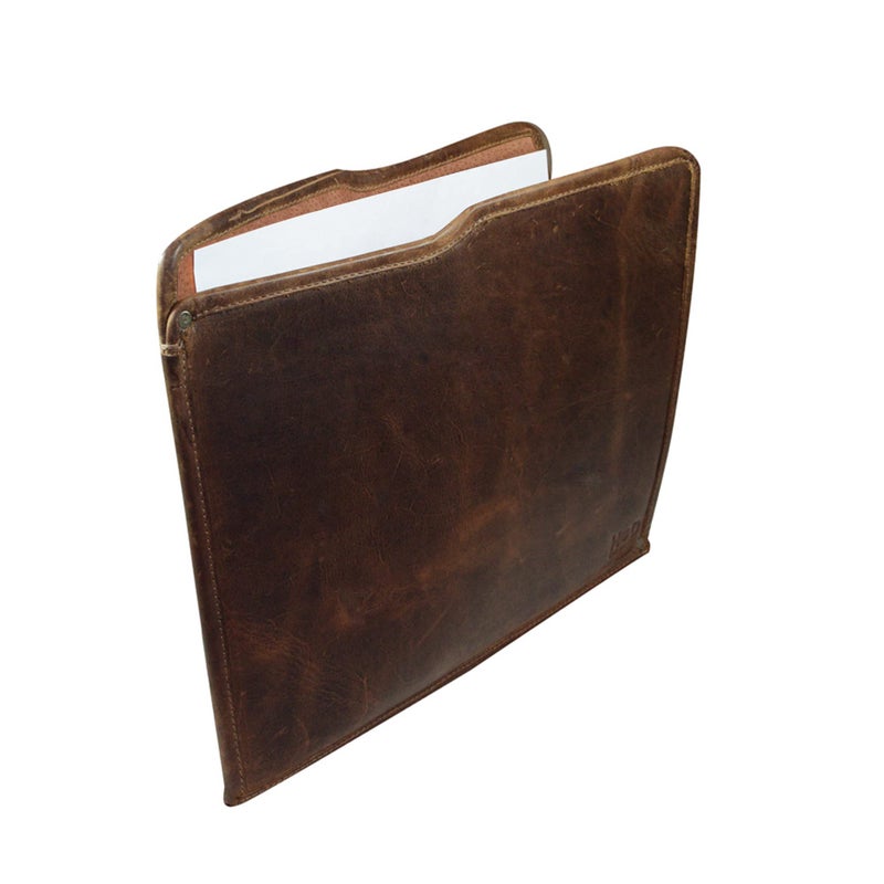 Hide & Drink, Rustic Manila Folder Document Holder, Office and Work Essentials, Professional Case, Full Grain Leather, Handmade, Bourbon Brown - Image 5