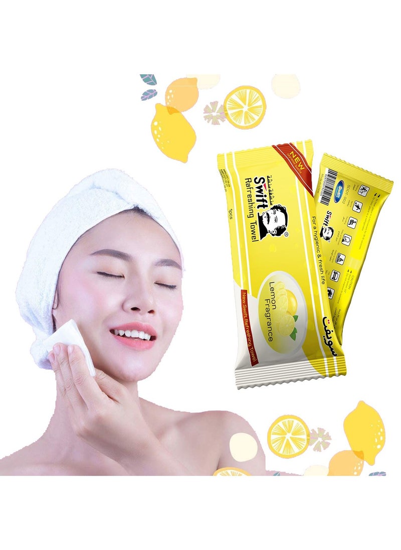 Swift Pack of 25 Refreshing Towel For a Hygienic & Fresh Life -  Lemon Flavor  - Image 2