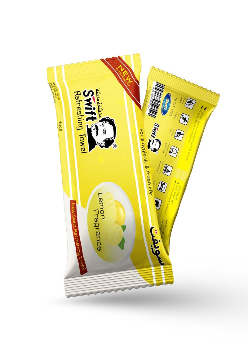 Swift Pack of 25 Refreshing Towel For a Hygienic & Fresh Life -  Lemon Flavor  - Image 1