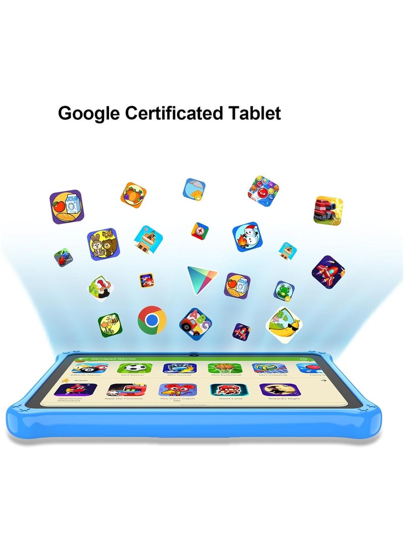 7 inch Android Tablet for Kids, WiFi Kids Tablet, 2GB+2GB RAM 32GB ROM Quad-Core Toddler Tablet with Shockproof Case, Bluetooth, WiFi, Parental Control, Dual Camera,  Educational Games (Blue)