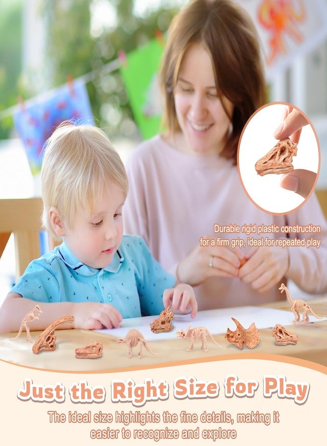 Zealor 70PCS 3.7 Inch Dinosaur Bone for Sandbox White Dinosaur Fossil Skeleton Plastic Skull Dino Dig Toy Kit for Puzzle Game Sensory Bin Birthday Party Dino Scavenger Hunt Science Class Prize Cupcake - Image 3