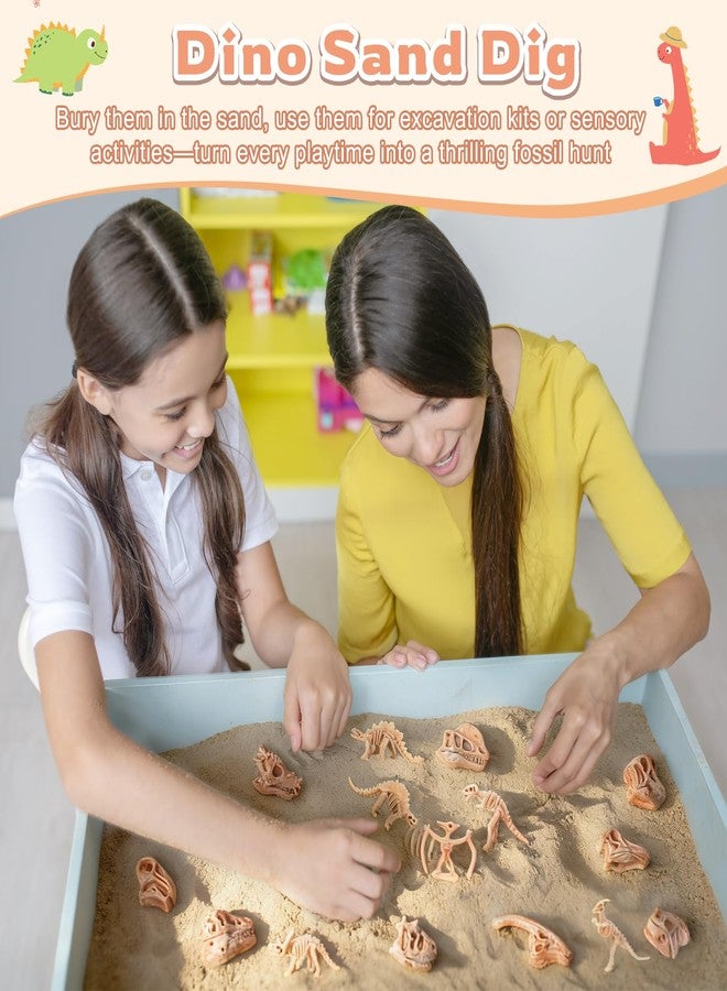 Zealor 70PCS 3.7 Inch Dinosaur Bone for Sandbox White Dinosaur Fossil Skeleton Plastic Skull Dino Dig Toy Kit for Puzzle Game Sensory Bin Birthday Party Dino Scavenger Hunt Science Class Prize Cupcake - Image 5