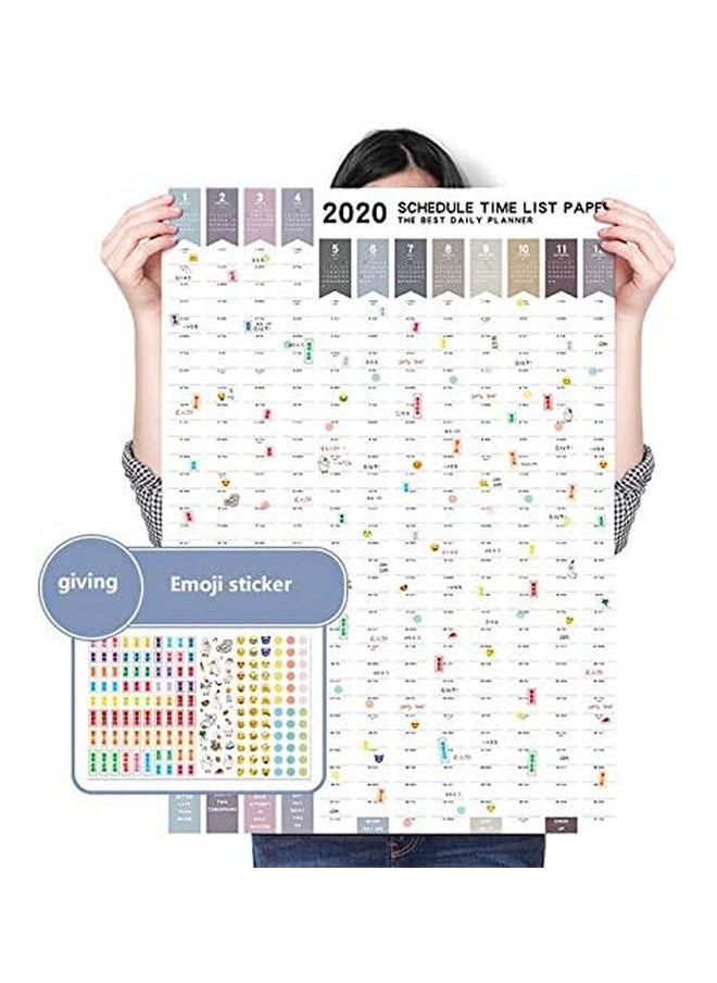 Muyixin 1Pc Agenda 2023 2023 365Days Morandi Schedule Cute Calendar Daily Planner Notes Very Large Study To Do List Kawaii School Supplies  - Image 1