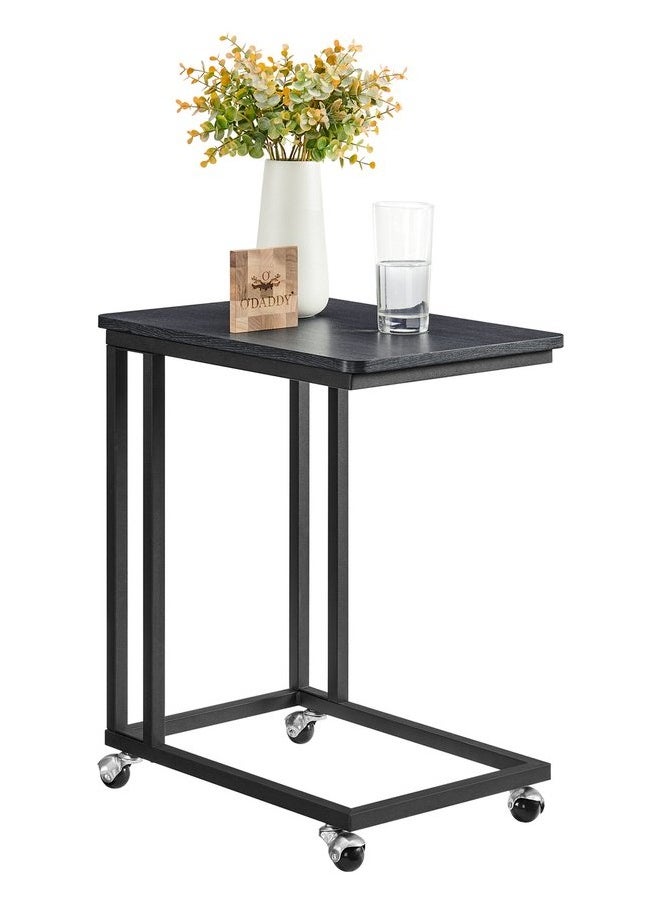 Generic Movable Side Table with Wheels – Modern, Lightweight & Perfect for Sofa or Bed, Ideal for Laptop, Mobile or Your Favorite Drink  - Image 1