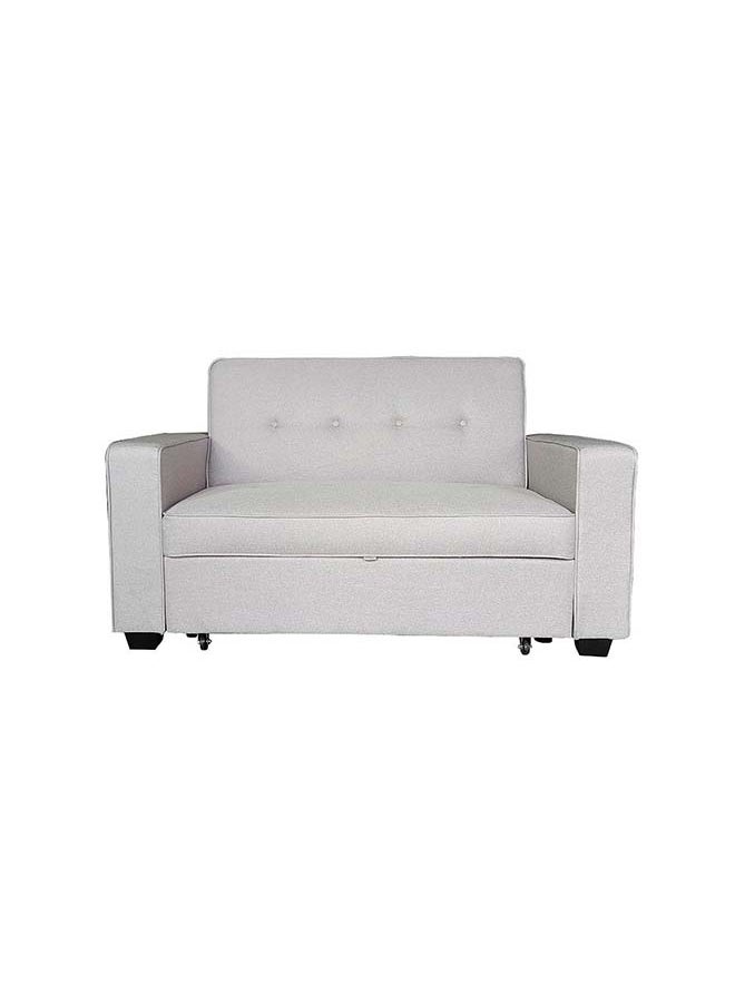 DANUBE HOME أريكة سرير قماشية ذات مقعدين من Danube Home Masie I أريكة سرير قابلة للتحويل إلى سرير نوم ذات مقعدين مريحة لغرفة المعيشة الطول 147 × العرض 86 × الارتفاع 88 سم رمادي فاتح  - Image 1