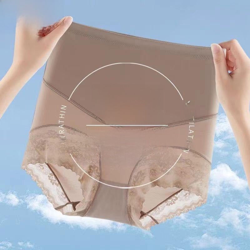 TikTok Popular Shaping Waist Underpants Womens Postpartum G-Strings Lifting Hip Shapewear Leggings Thin For Summer Champagne  - Image 3
