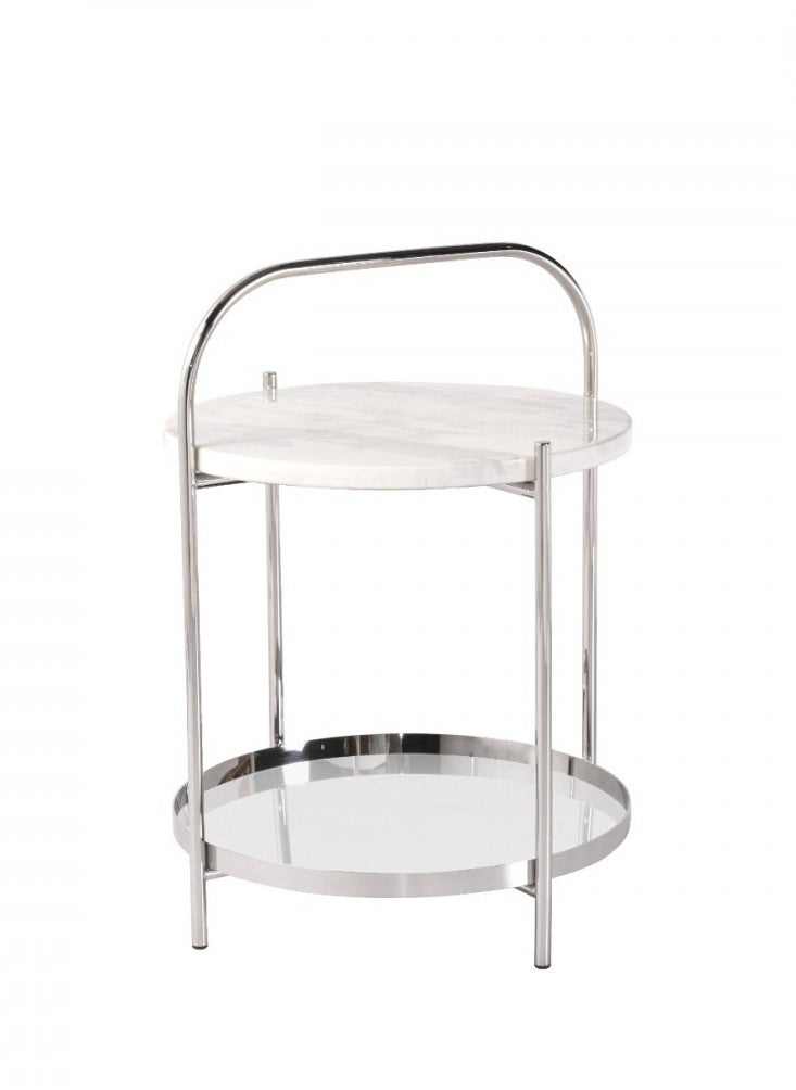 Lilt Furniture Silver side table for services 
