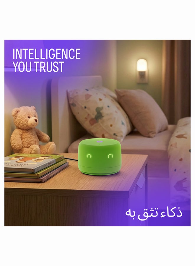 Yasmina Yango Yasmina Lite Green and Pink Special Edition 26, Smart Speaker with YangoAI, Arabic & English, Music, Stories, Educational Games & Study Support Green and Pink - Image 3