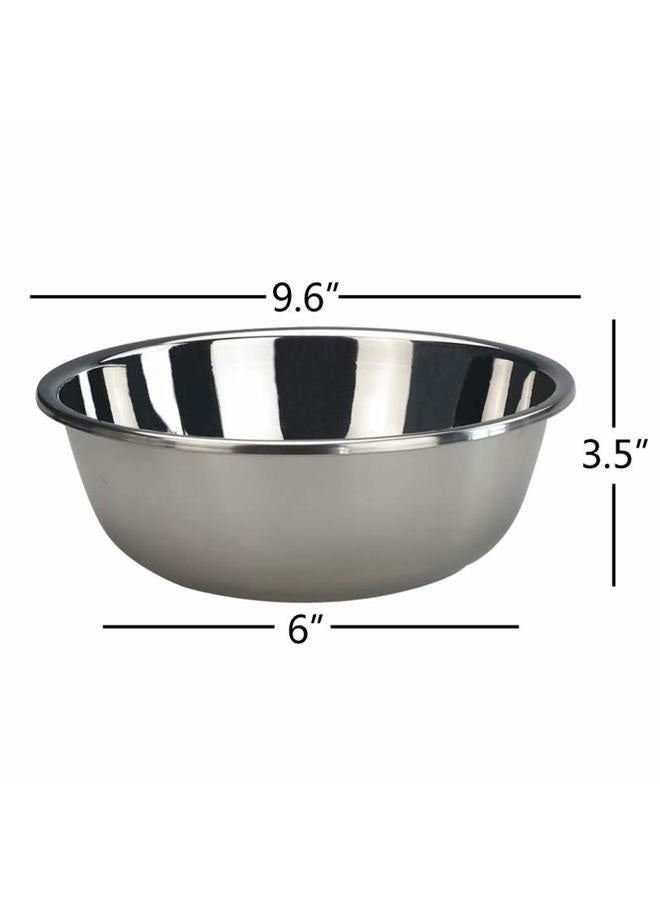 Doryh 4 Packs Stainless Steel Mixing Bowls, Nesting Metal Bowls for Cooking and Serving (9.6"x3.5") - Image 4