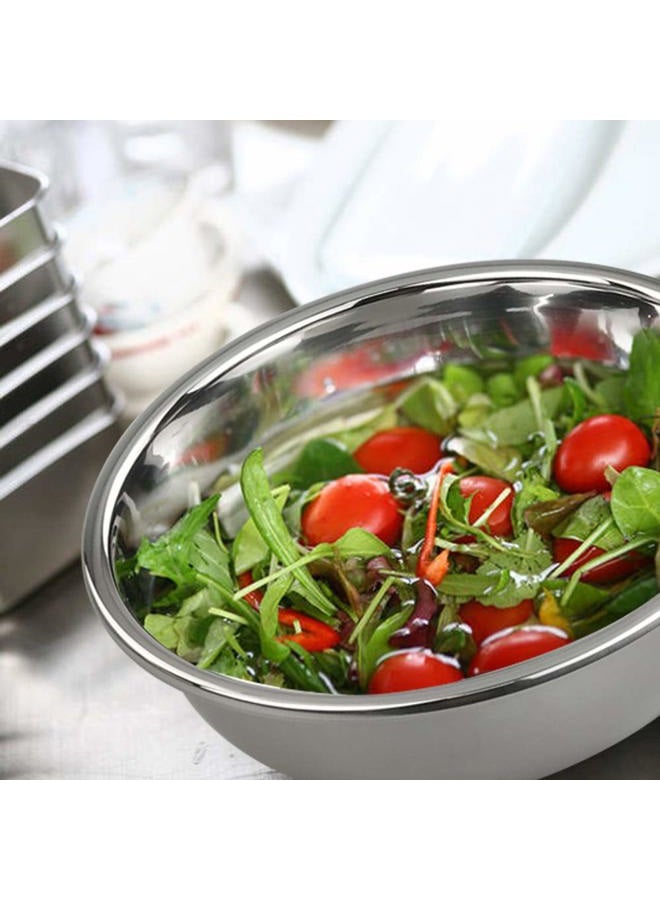 Doryh 4 Packs Stainless Steel Mixing Bowls, Nesting Metal Bowls for Cooking and Serving (9.6"x3.5") - Image 3