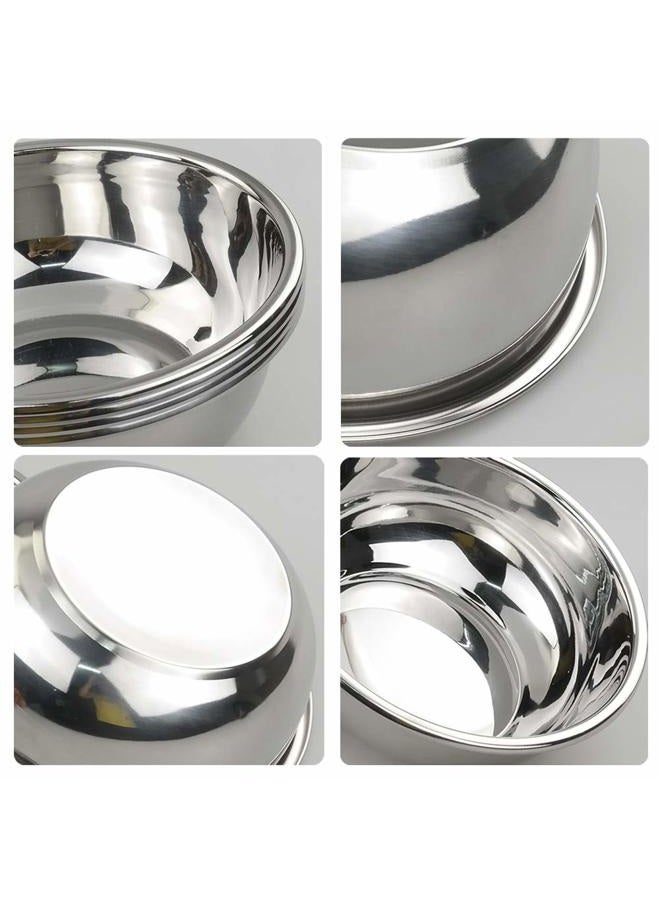 Doryh 4 Packs Stainless Steel Mixing Bowls, Nesting Metal Bowls for Cooking and Serving (9.6"x3.5") - Image 5