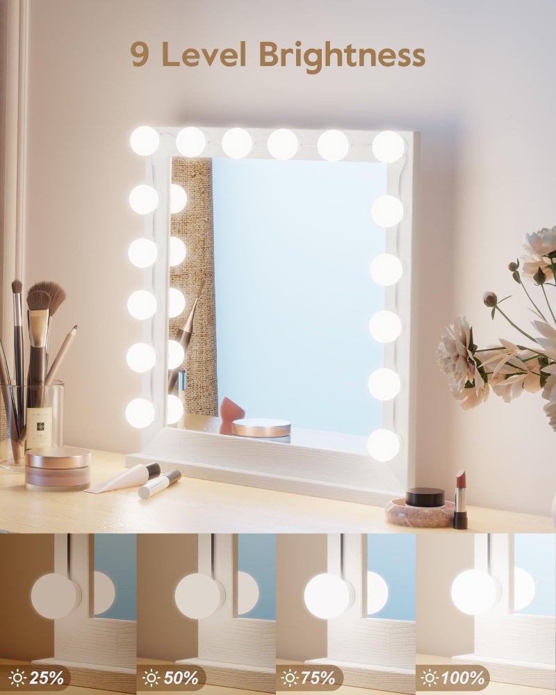 Brightown 14 Bulb Dimmable Hollywood Makeup Mirror Lights, 22Ft Adjustable Vanity Lighting Fixtures for Full Length Mirror (Mirror Not Included) - Image 3