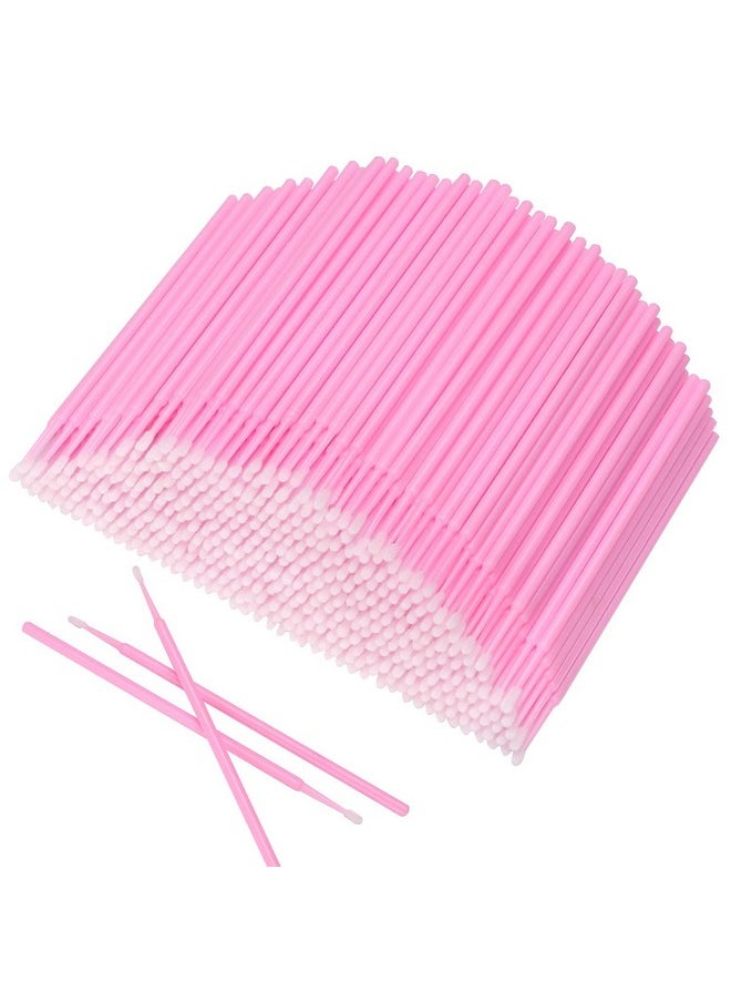 Akstore - 600 Pcs Disposable Micro Applicators Brush Eyelash Extension Individual Applicators Mascara Brush For Make Up And Clean And Compatible And Personal Care (Pink) - Image 1