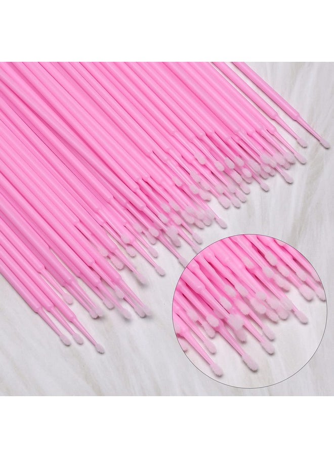 Akstore - 600 Pcs Disposable Micro Applicators Brush Eyelash Extension Individual Applicators Mascara Brush For Make Up And Clean And Compatible And Personal Care (Pink) - Image 1