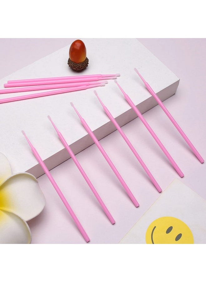 Akstore - 600 Pcs Disposable Micro Applicators Brush Eyelash Extension Individual Applicators Mascara Brush For Make Up And Clean And Compatible And Personal Care (Pink) - Image 1