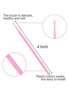 Akstore 600 Pcs Disposable Micro Applicators Brush Eyelash Extension Individual Applicators Mascara Brush For Make Up And Clean And Compatible And Personal Care (Pink)  - Image 2