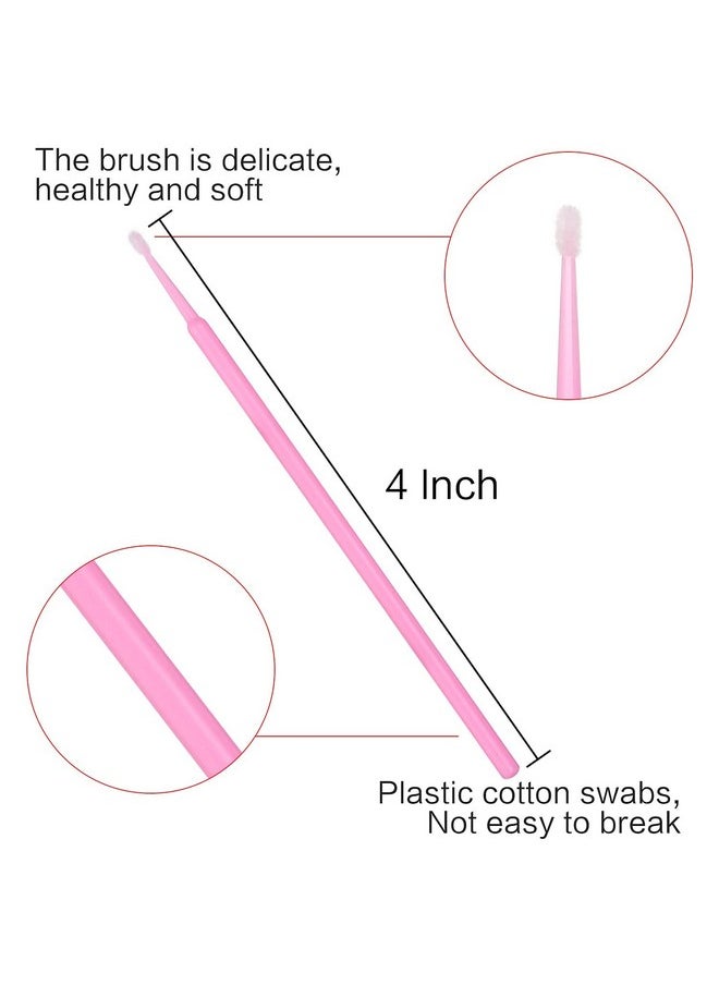 Akstore - 600 Pcs Disposable Micro Applicators Brush Eyelash Extension Individual Applicators Mascara Brush For Make Up And Clean And Compatible And Personal Care (Pink) - Image 1