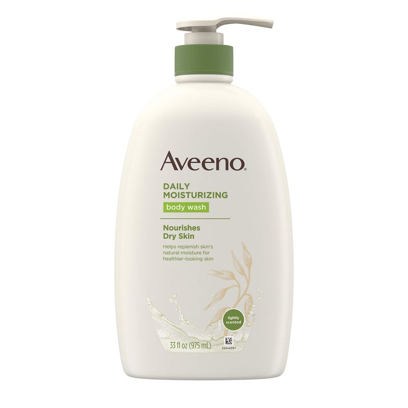Aveeno Daily Moisturizing Body Wash with Soothing Oat, Creamy Shower Gel, Soap-Free and Dye-Free, Light Fragrance, 33 fl. oz - Image 1
