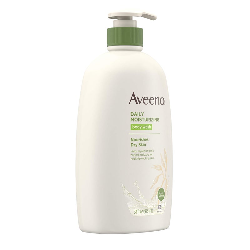 Aveeno Daily Moisturizing Body Wash with Soothing Oat, Creamy Shower Gel, Soap-Free and Dye-Free, Light Fragrance, 33 fl. oz - Image 4