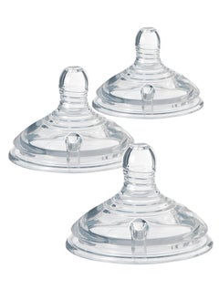 أم أكثر عبوة من 3 حلمات رضاعة طبيعية لعمر 6 أشهر فما فوق، لزجاجة Tommee Tippee  - Image 1
